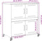 vidaXL - Dressoir - 68x39x72 - cm - staal - olijfgroen
