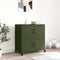 vidaXL - Dressoir - 68x39x72 - cm - staal - olijfgroen