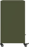vidaXL - Dressoir - 68x39x72 - cm - staal - olijfgroen