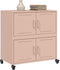 vidaXL - Dressoir - 68x39x72 - cm - staal - roze