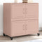 vidaXL - Dressoir - 68x39x72 - cm - staal - roze