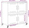 vidaXL - Dressoir - 68x39x72 - cm - staal - roze