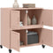 vidaXL - Dressoir - 68x39x72 - cm - staal - roze
