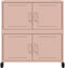 vidaXL - Dressoir - 68x39x72 - cm - staal - roze
