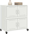 vidaXL - Dressoir - 68x39x72 - cm - staal - wit