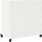 vidaXL - Dressoir - 68x39x72 - cm - staal - wit