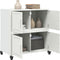 vidaXL - Dressoir - 68x39x72 - cm - staal - wit