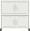 vidaXL - Dressoir - 68x39x72 - cm - staal - wit