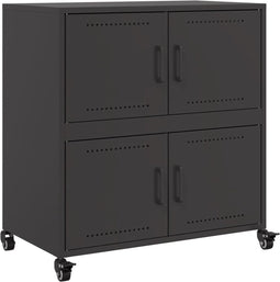 vidaXL - Dressoir - 68x39x72 - cm - staal - zwart