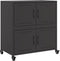 vidaXL - Dressoir - 68x39x72 - cm - staal - zwart