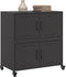 vidaXL - Dressoir - 68x39x72 - cm - staal - zwart