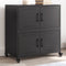 vidaXL - Dressoir - 68x39x72 - cm - staal - zwart