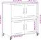 vidaXL - Dressoir - 68x39x72 - cm - staal - zwart