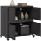 vidaXL - Dressoir - 68x39x72 - cm - staal - zwart
