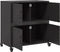 vidaXL - Dressoir - 68x39x72 - cm - staal - zwart
