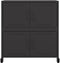 vidaXL - Dressoir - 68x39x72 - cm - staal - zwart