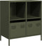 vidaXL - Dressoir - 68x39x73,5 - cm - koudgewalst - staal - olijfgroen