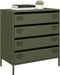 vidaXL - Dressoir - 68x39x73,5 - cm - koudgewalst - staal - olijfgroen