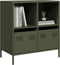 vidaXL - Dressoir - 68x39x73,5 - cm - koudgewalst - staal - olijfgroen