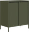 vidaXL - Dressoir - 68x39x73,5 - cm - koudgewalst - staal - olijfgroen