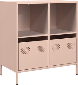 vidaXL - Dressoir - 68x39x73,5 - cm - koudgewalst - staal - roze