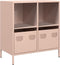 vidaXL - Dressoir - 68x39x73,5 - cm - koudgewalst - staal - roze