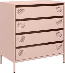 vidaXL - Dressoir - 68x39x73,5 - cm - koudgewalst - staal - roze