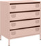 vidaXL - Dressoir - 68x39x73,5 - cm - koudgewalst - staal - roze