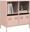 vidaXL - Dressoir - 68x39x73,5 - cm - koudgewalst - staal - roze