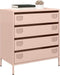 vidaXL - Dressoir - 68x39x73,5 - cm - koudgewalst - staal - roze