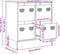vidaXL - Dressoir - 68x39x73,5 - cm - koudgewalst - staal - roze