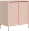 vidaXL - Dressoir - 68x39x73,5 - cm - koudgewalst - staal - roze