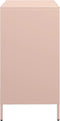 vidaXL - Dressoir - 68x39x73,5 - cm - koudgewalst - staal - roze