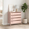vidaXL - Dressoir - 68x39x73,5 - cm - koudgewalst - staal - roze