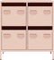 vidaXL - Dressoir - 68x39x73,5 - cm - koudgewalst - staal - roze