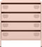 vidaXL - Dressoir - 68x39x73,5 - cm - koudgewalst - staal - roze