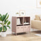 vidaXL - Dressoir - 68x39x73,5 - cm - koudgewalst - staal - roze