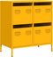 vidaXL - Dressoir - 68x39x73,5 - cm - koudgewalst - staal - mosterdgeel