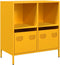 vidaXL - Dressoir - 68x39x73,5 - cm - koudgewalst - staal - mosterdgeel