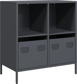 vidaXL - Dressoir - 68x39x73,5 - cm - koudgewalst - staal - antracietkleurig