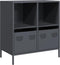 vidaXL - Dressoir - 68x39x73,5 - cm - koudgewalst - staal - antracietkleurig
