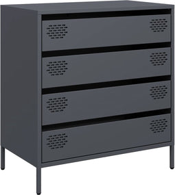 vidaXL - Dressoir - 68x39x73,5 - cm - koudgewalst - staal - antracietkleurig