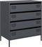 vidaXL - Dressoir - 68x39x73,5 - cm - koudgewalst - staal - antracietkleurig