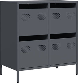 vidaXL - Dressoir - 68x39x73,5 - cm - koudgewalst - staal - antracietkleurig