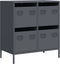 vidaXL - Dressoir - 68x39x73,5 - cm - koudgewalst - staal - antracietkleurig