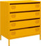 vidaXL - Dressoir - 68x39x73,5 - cm - koudgewalst - staal - mosterdgeel