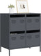 vidaXL - Dressoir - 68x39x73,5 - cm - koudgewalst - staal - antracietkleurig