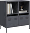 vidaXL - Dressoir - 68x39x73,5 - cm - koudgewalst - staal - antracietkleurig