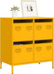 vidaXL - Dressoir - 68x39x73,5 - cm - koudgewalst - staal - mosterdgeel