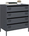 vidaXL - Dressoir - 68x39x73,5 - cm - koudgewalst - staal - antracietkleurig
